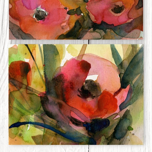 Bundle of 3 Small Floral Watercolor Paintings - Little Dreams Collection 3 - Picture 4 of 10